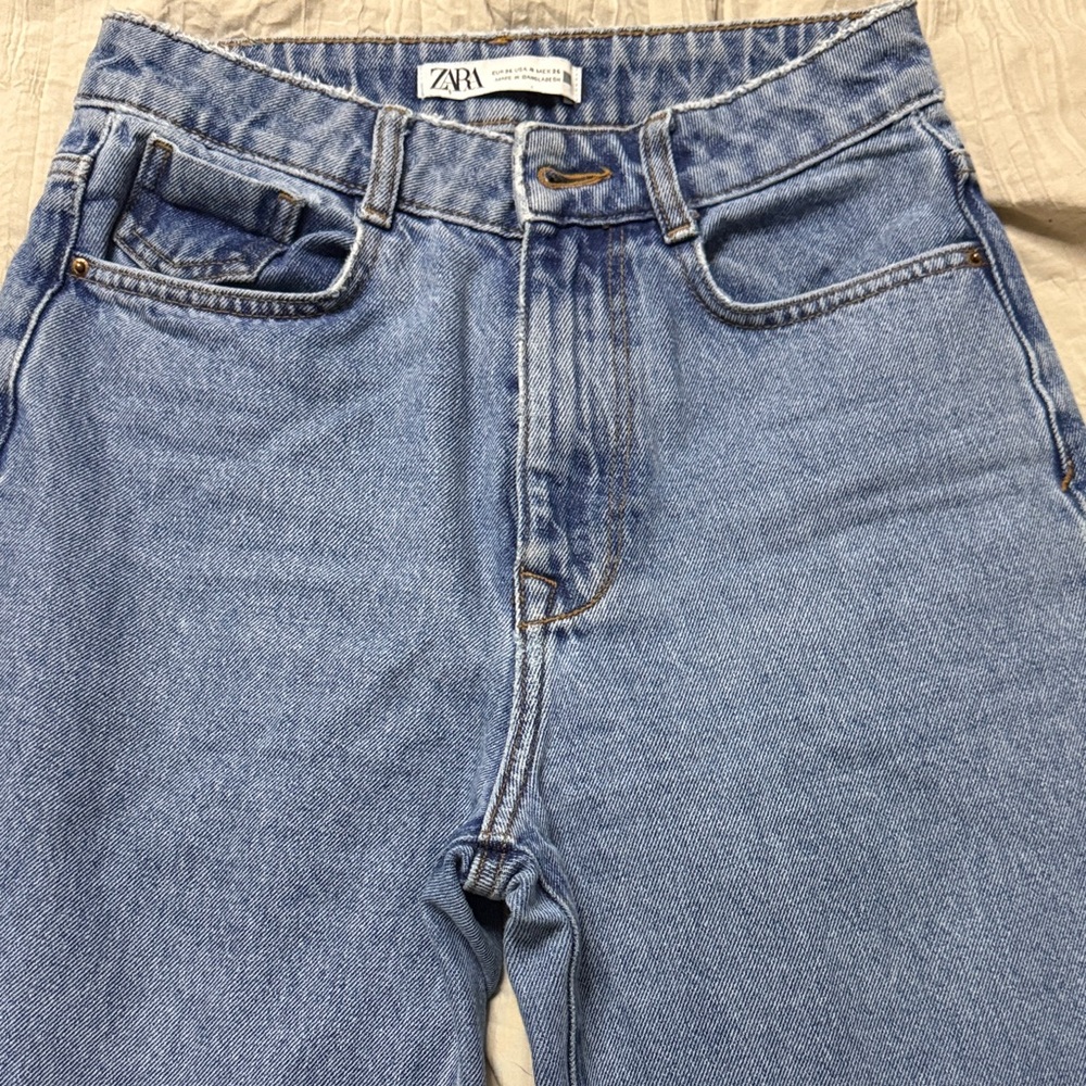 Zara Light Blue Denim Pants